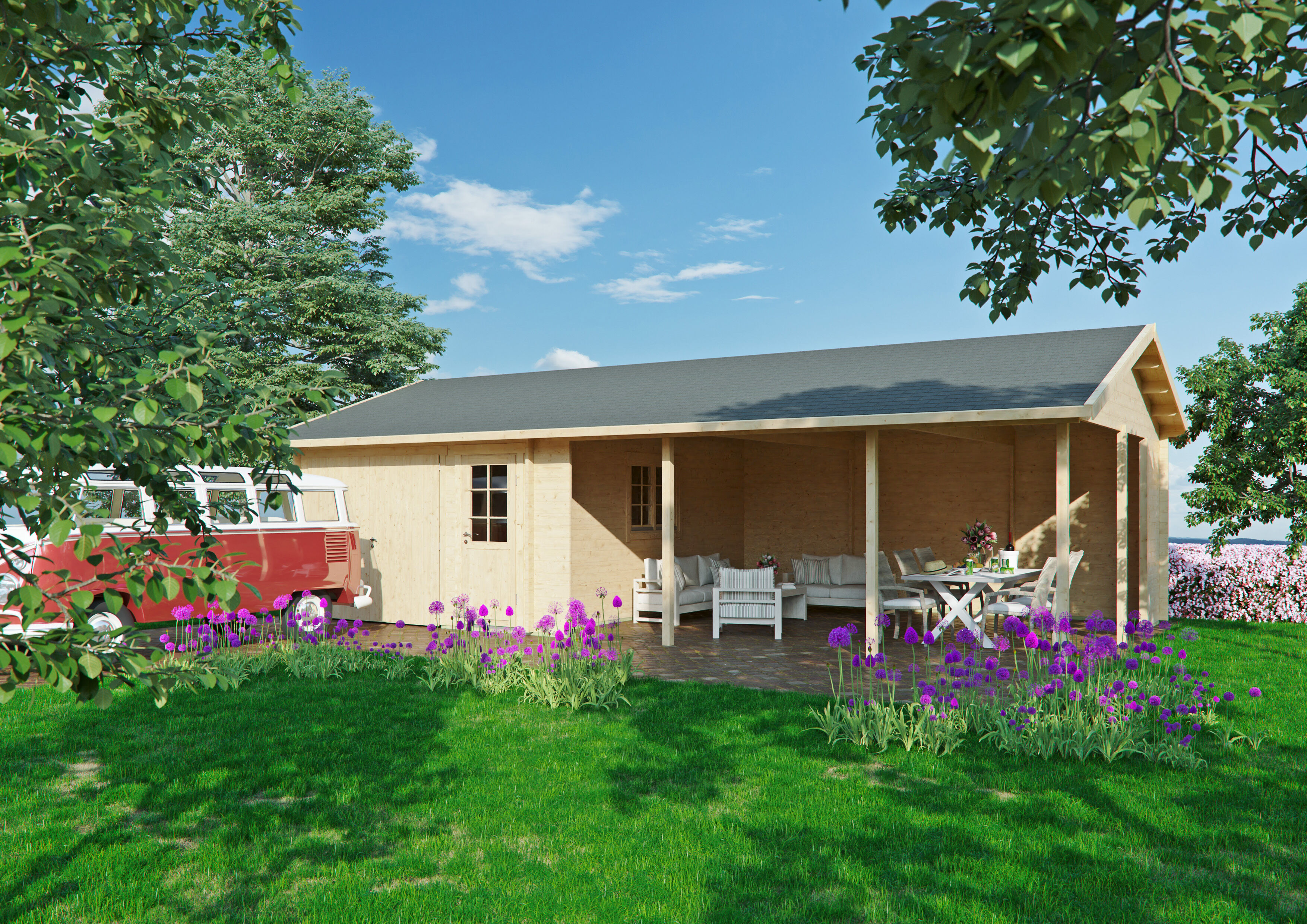 26% Rabatt ! Fjordholz Holzgarage Modell Westerland 44