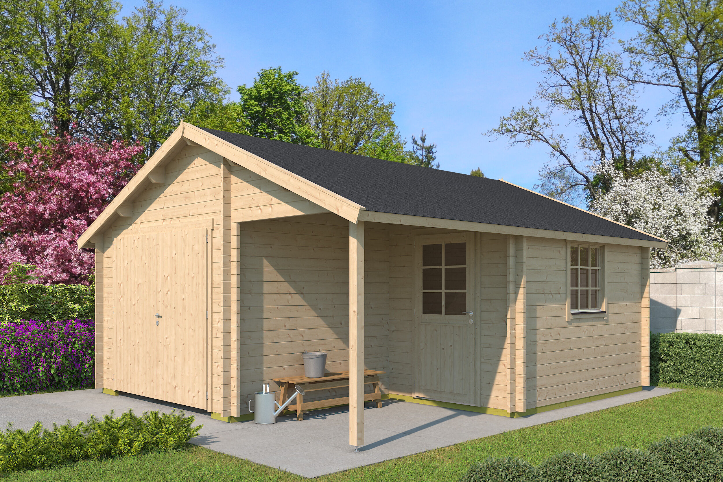 26% Rabatt ! Fjordholz Holzgarage Modell Quickborn 70