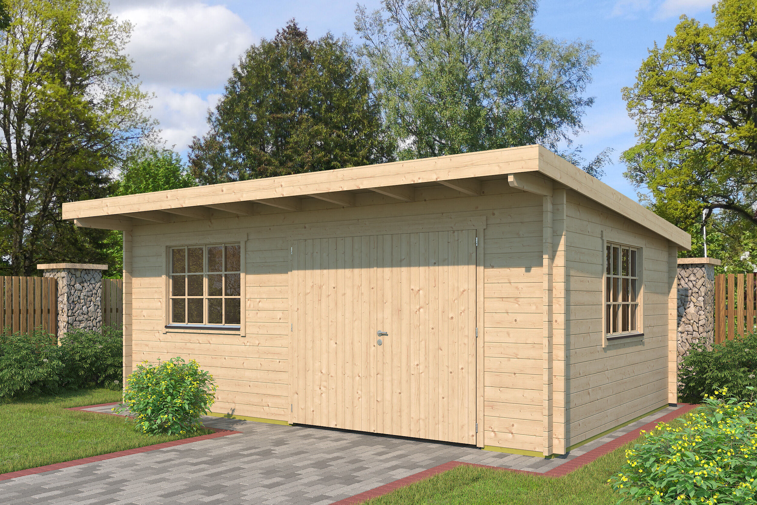 26% Rabatt ! Fjordholz Holzgarage Modell Neustadt 70 A