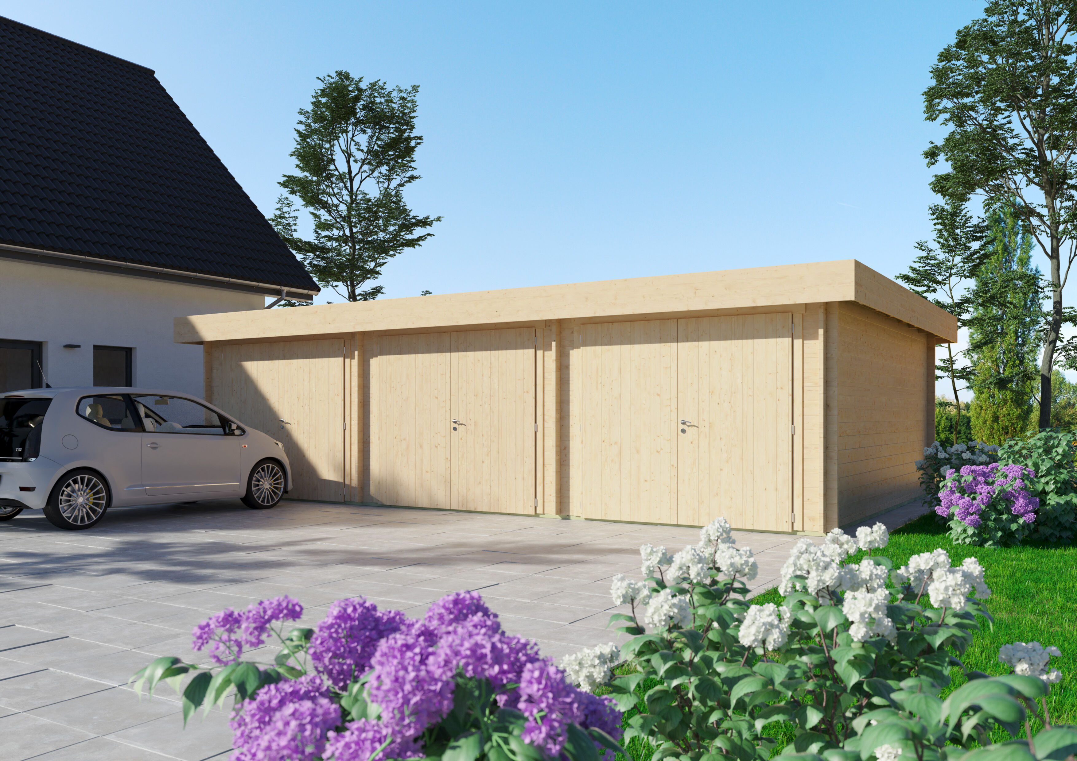 26% Rabatt ! Fjordholz Holzgarage Modell Flensburg 44