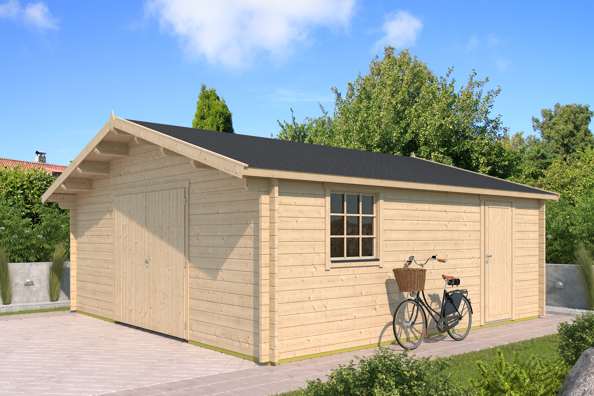 26% Rabatt ! Fjordholz Holzgarage Modell Kiel 44