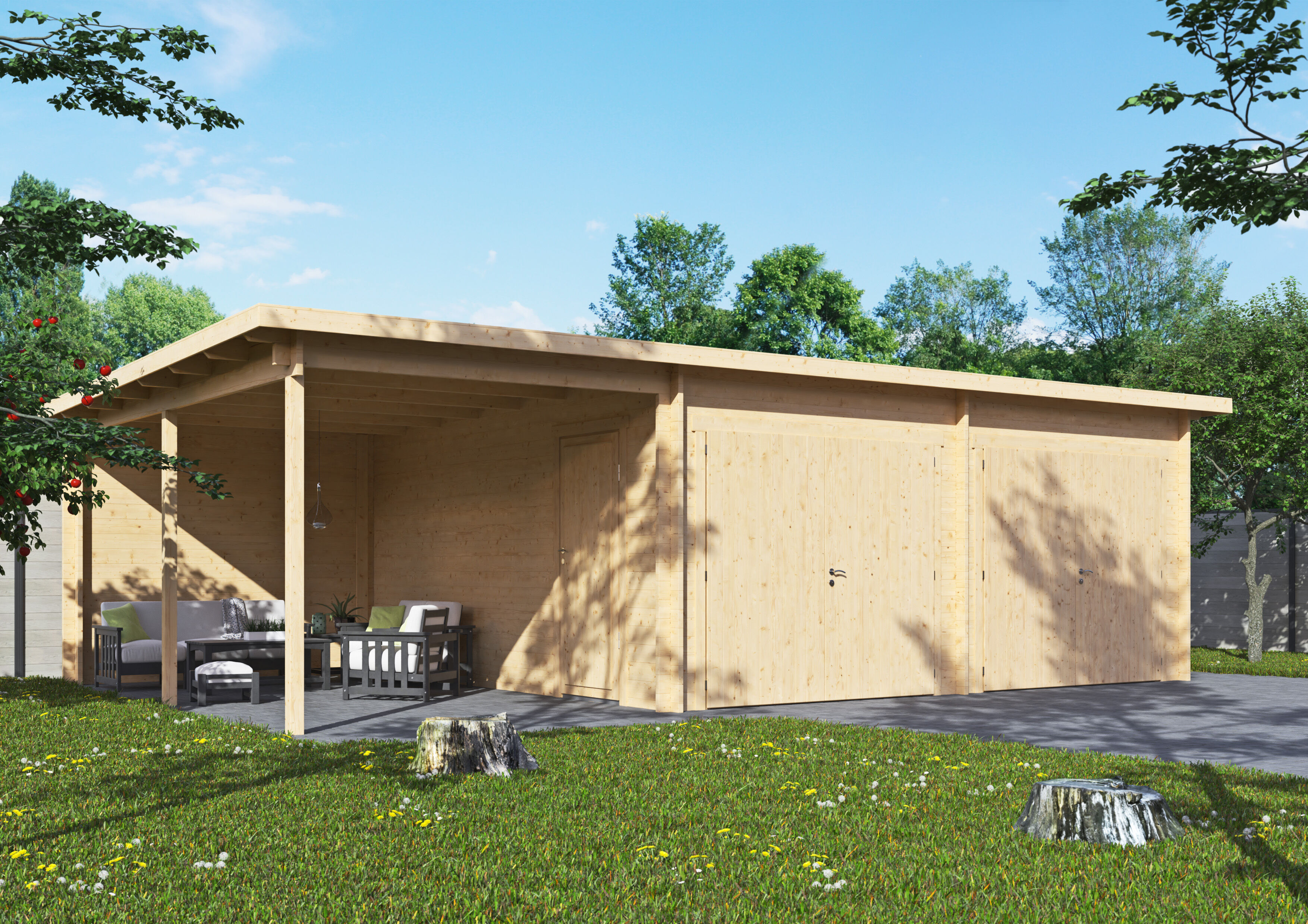 26% Rabatt ! Fjordholz Holzgarage Modell Brühl 44