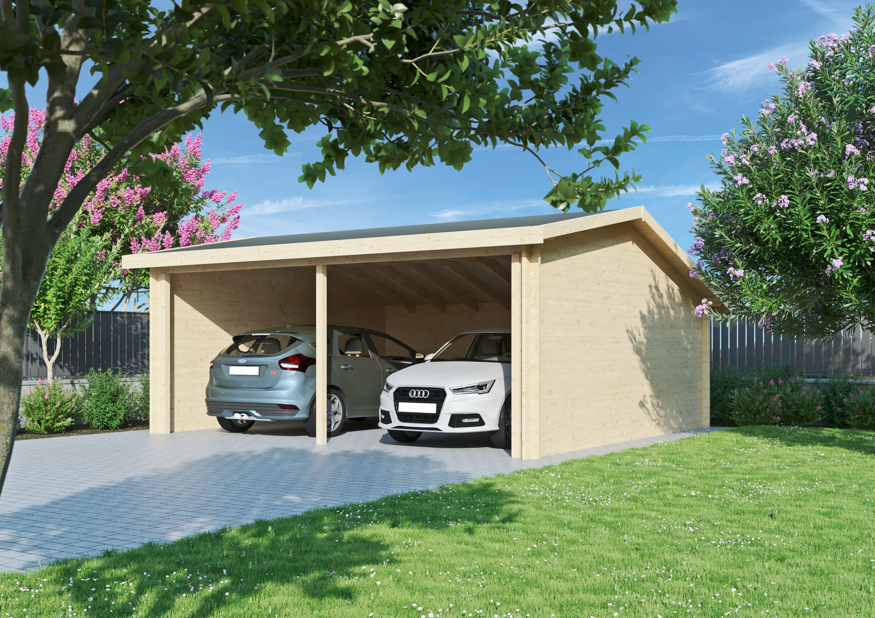 26% Rabatt ! Fjordholz Holzgarage Modell Walsrode 44