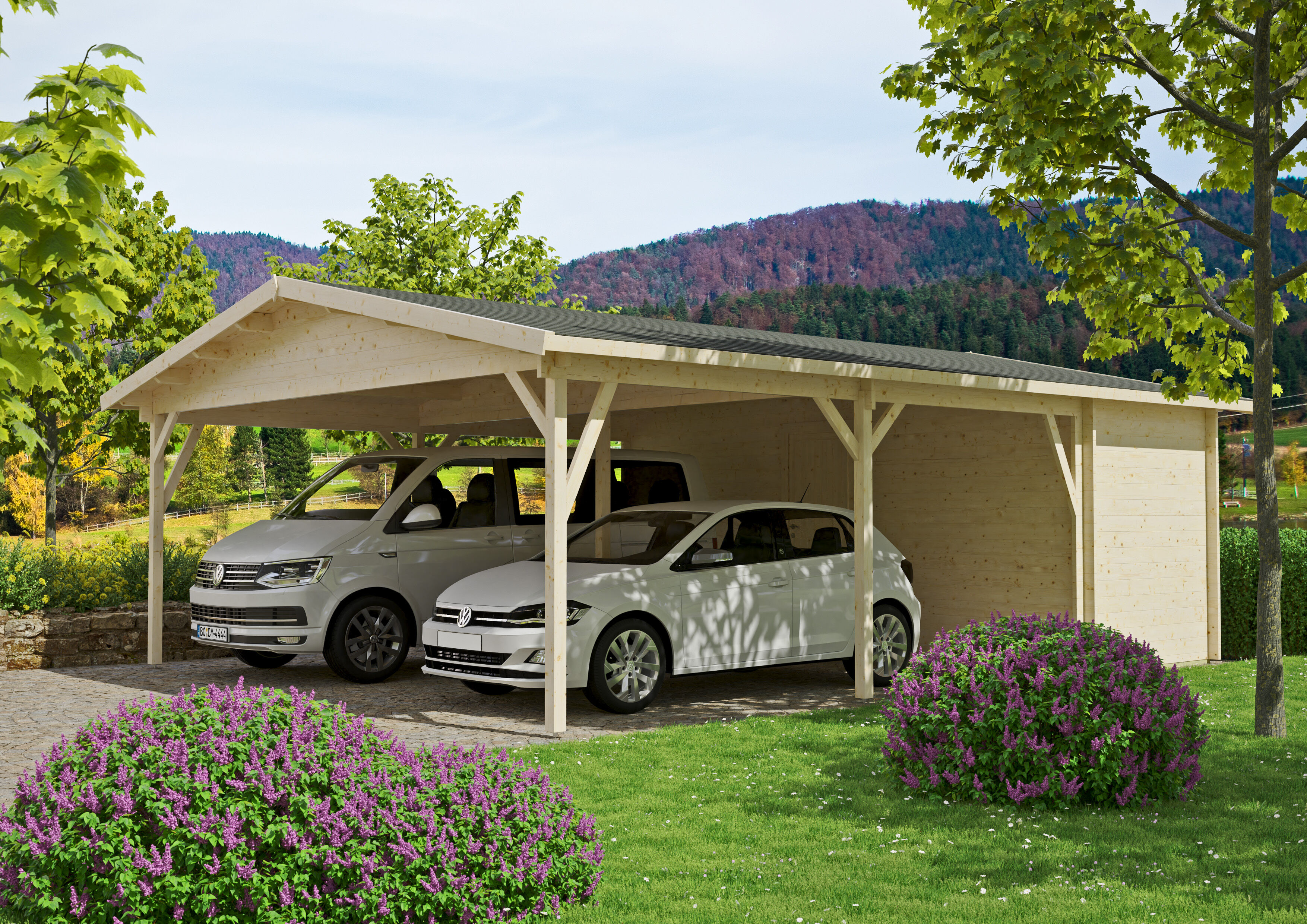 26% Rabatt ! Fjordholz Carport mit Abstellraum Odenwald 70