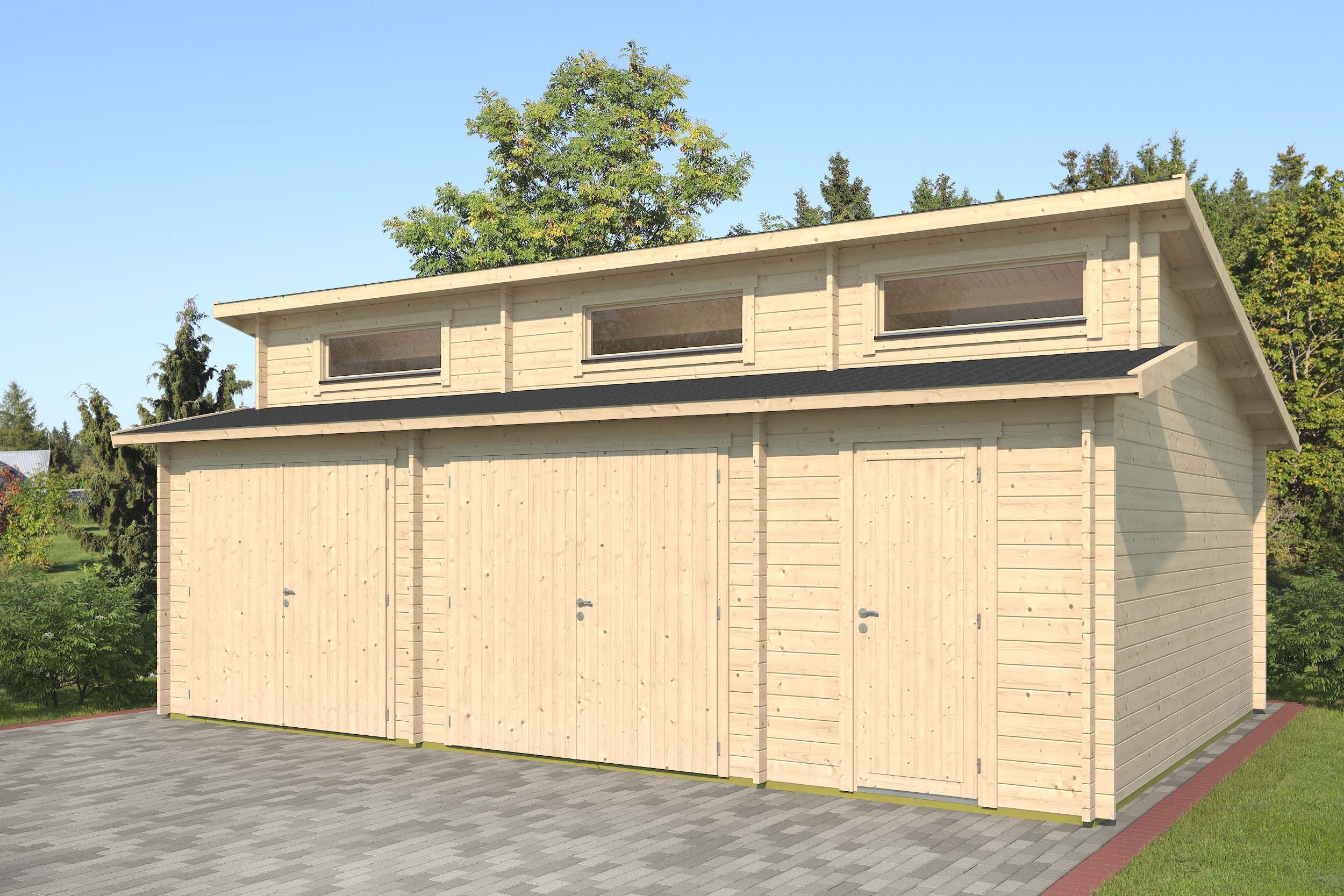 26% Rabatt ! Fjordholz Holzgarage Modell Ibiza 44 C