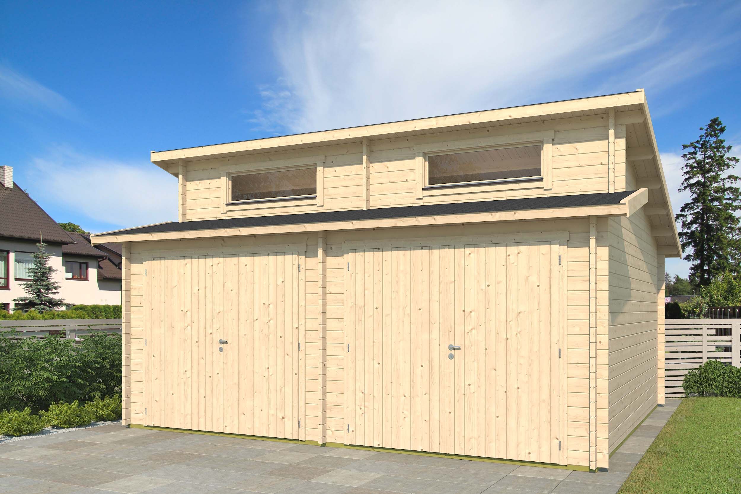 26% Rabatt ! Fjordholz Holzgarage Modell Ibiza 44 B