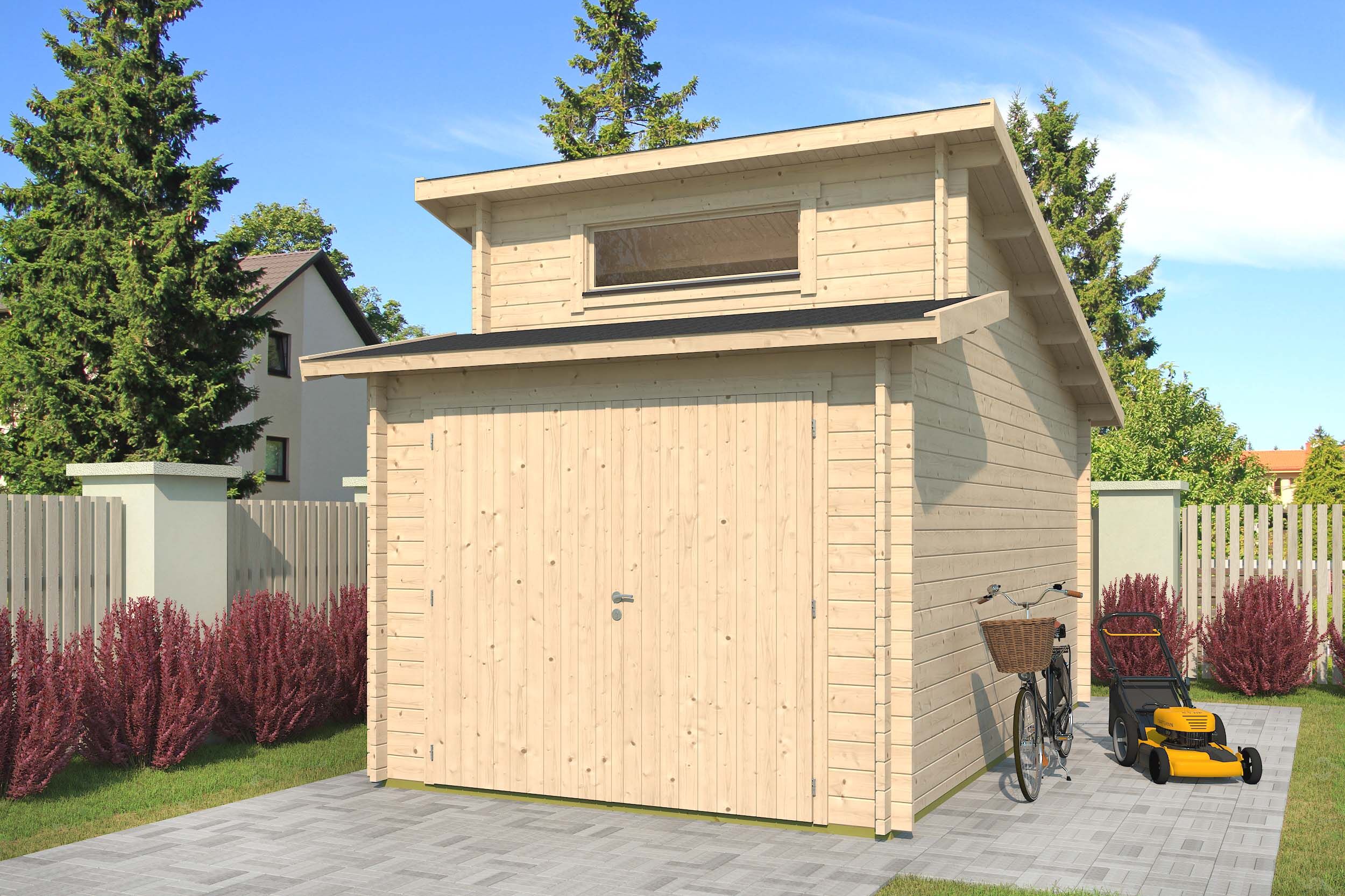 26% Rabatt ! Fjordholz Holzgarage Modell Ibiza 44 A