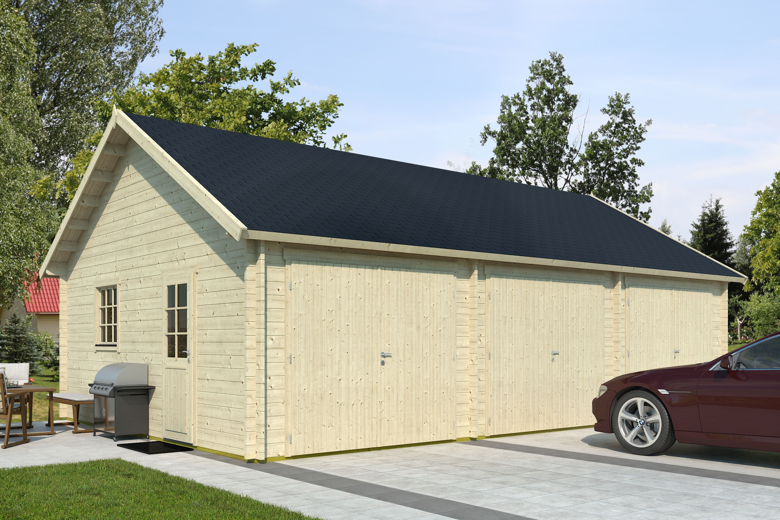 26% Rabatt ! Fjordholz Holzgarage Modell Rotterdam 70