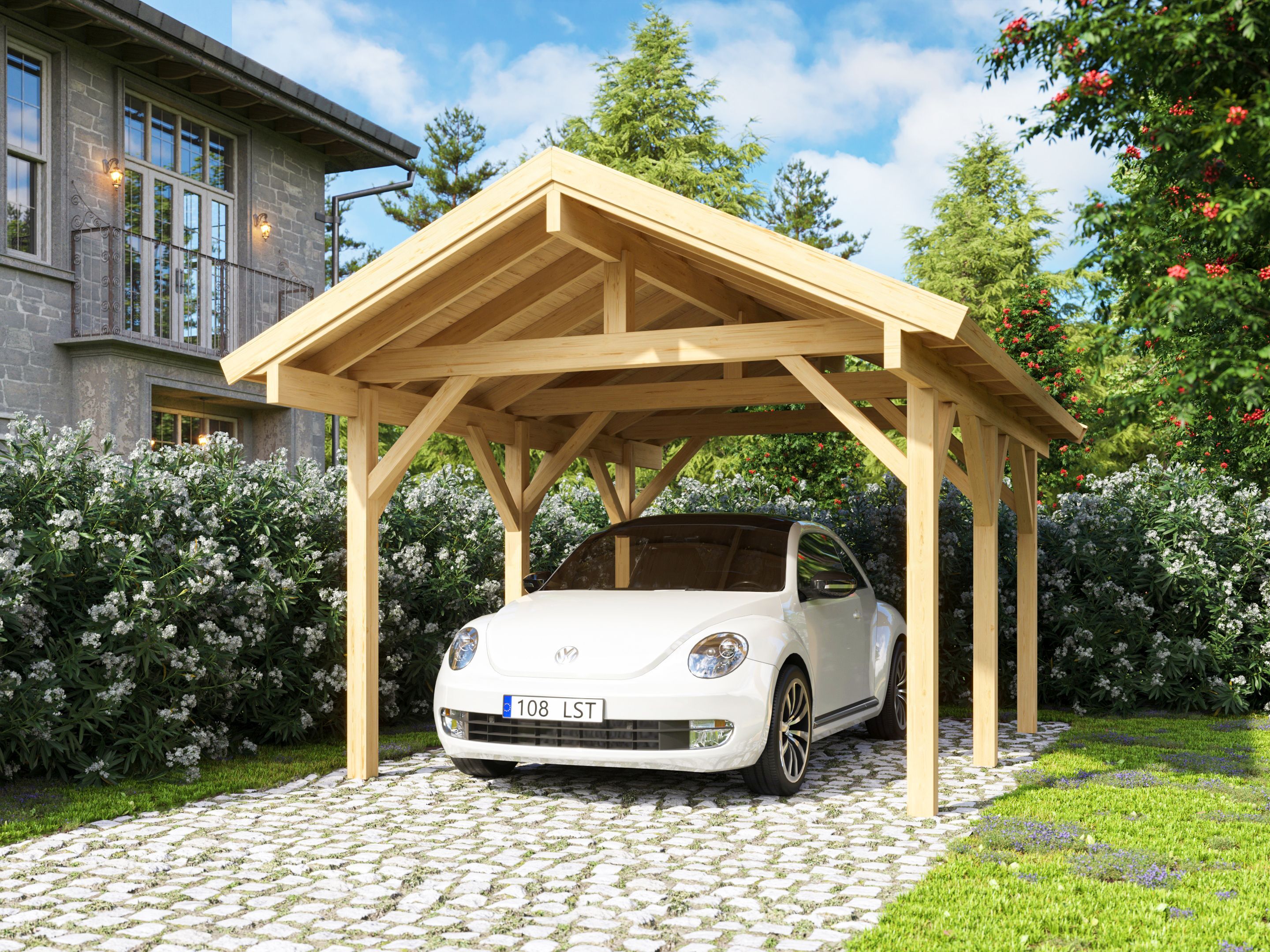 26% Rabatt ! Fjordholz Einzel Carport Modell Max