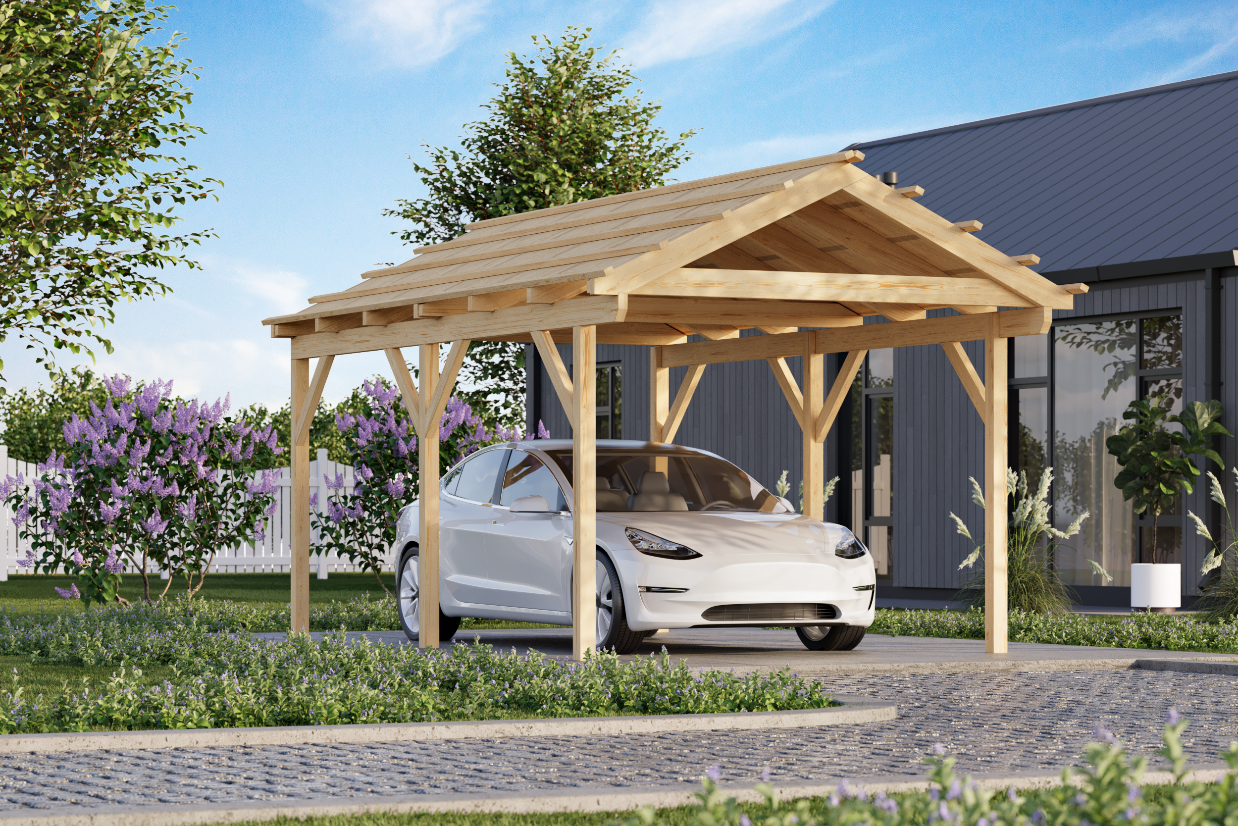 26% Rabatt ! Fjordholz Carport Modell X1S