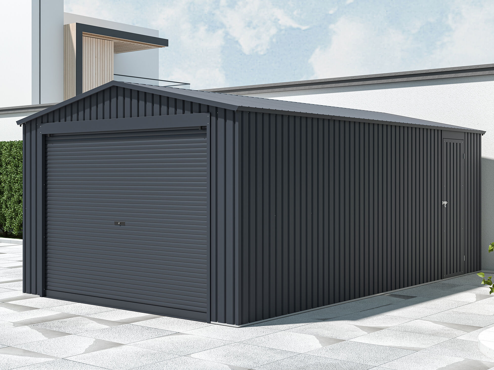 36% Rabatt ! Metallgarage Modell NovaRoll 18,65 m²