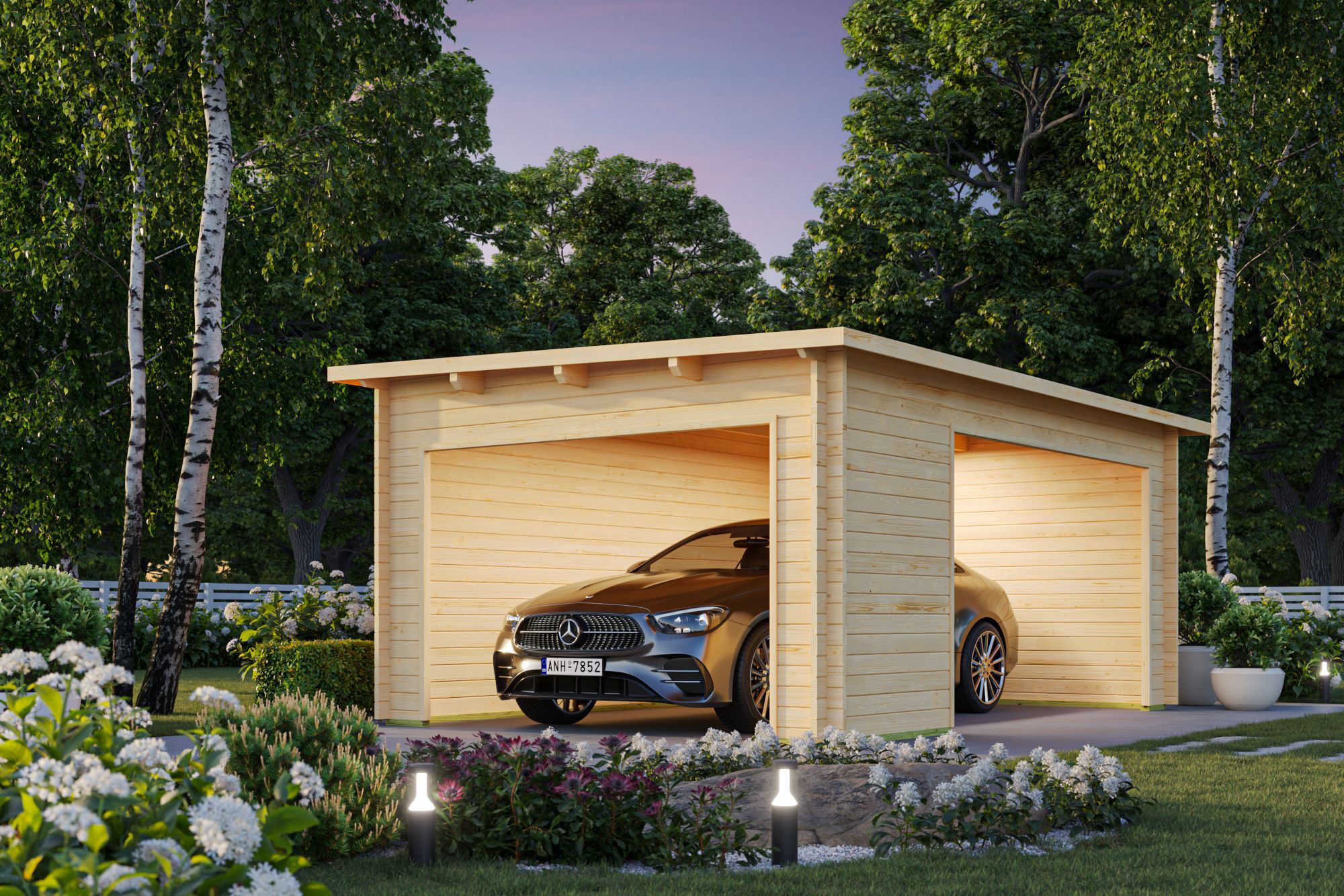 26% Rabatt ! Fjordholz Holzgarage / Carport Modell Volker 40