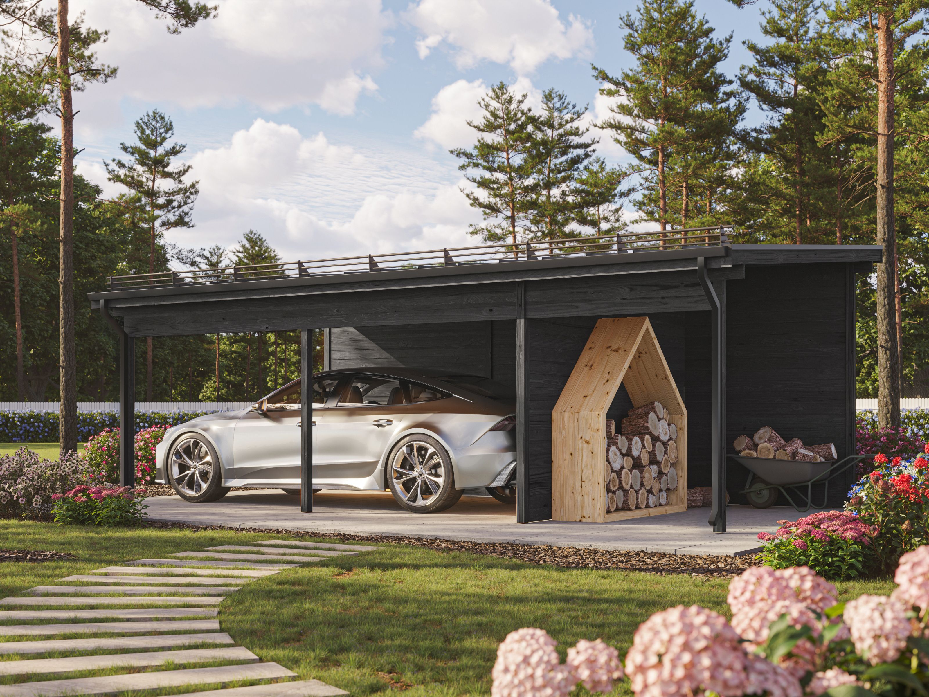 26% Rabatt ! Fjordholz Carport Modell Dieter 44