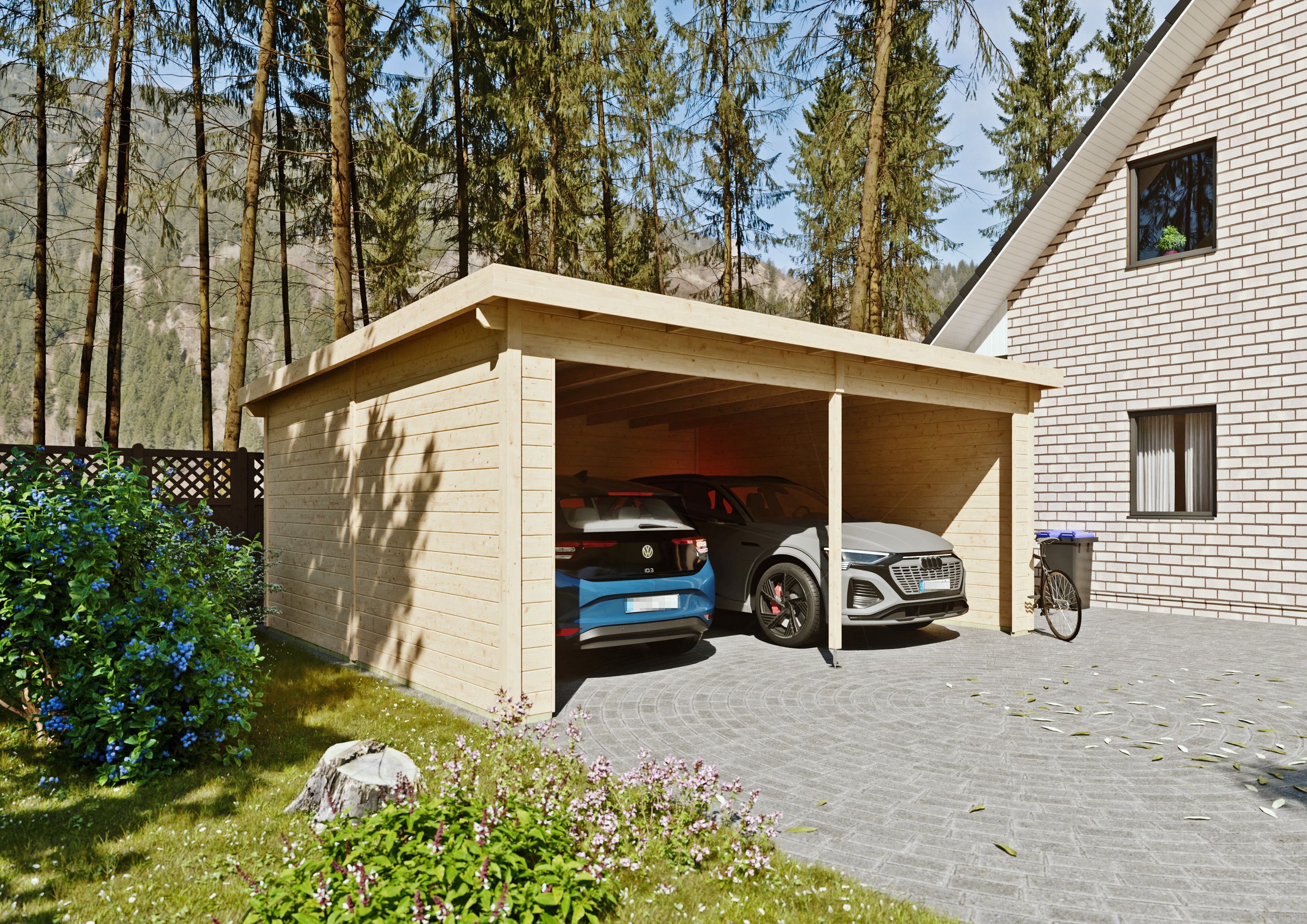26% Rabatt ! Fjordholz Holzgarage / Carport Modell Nadia 28